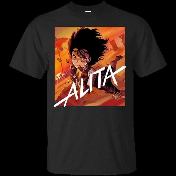 

alita battle angel ready for battle t shirt . cartoon t shirt men new fashion t-shirt funny tee