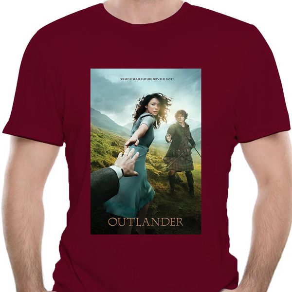 

cool summer tees crew neck short sleeve office fashion men outlander tv series poster art printed graphic tee for men 8908d