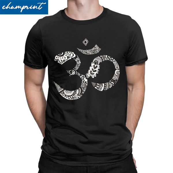 

awesome om sign t-shirts for men pure cotton t shirts buddhism buddha spiritual religion short sleeve tees clothing