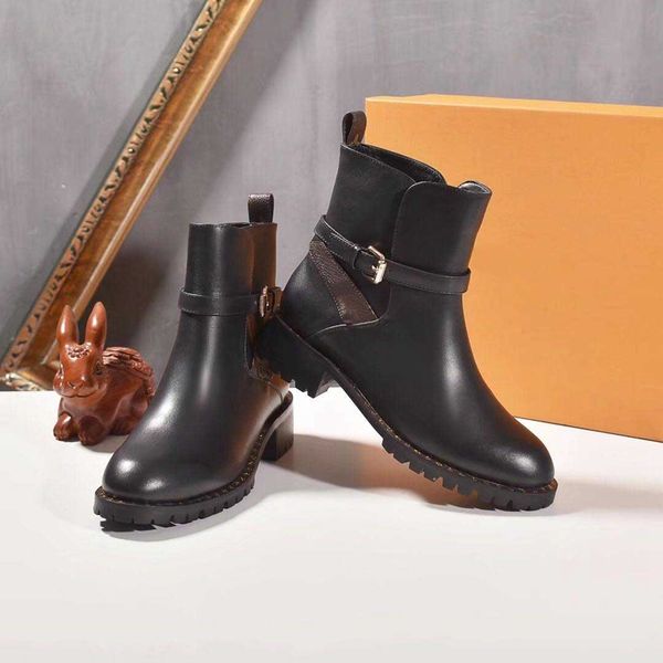 

women martin boots new fashion ankle boots outdoor casual shoes chunky boots leather black bottes desert ladies boot botines