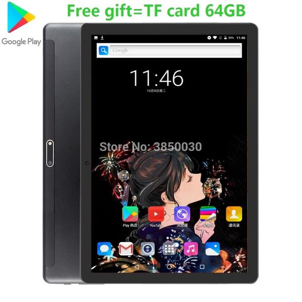 

tablet pc 2021 super tempered 2.5d screen 10 inch android 9.0 os 2g+32gb rom+64gb 3g phone call wifi gps with gifts