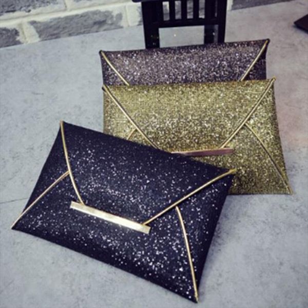 

useful design women glitter sequins handbag ladies tote messenger bag female evening party envelope handbag wallet purse