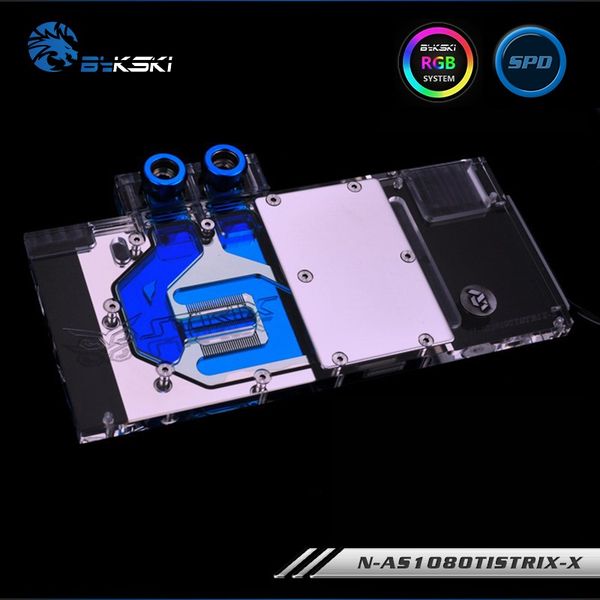 

bykski graphics card water block use for asus rog-strix-gtx1080ti-o11g-gaming/1080/1070-o8g-gaming/1070ti full cover radiator