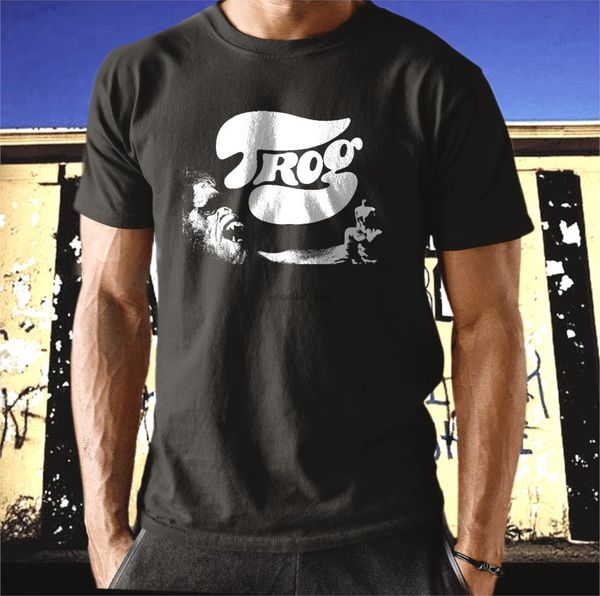

trog тенниска трафаретная печать короткий рукав рубашки черный хлопок мужчины футболку