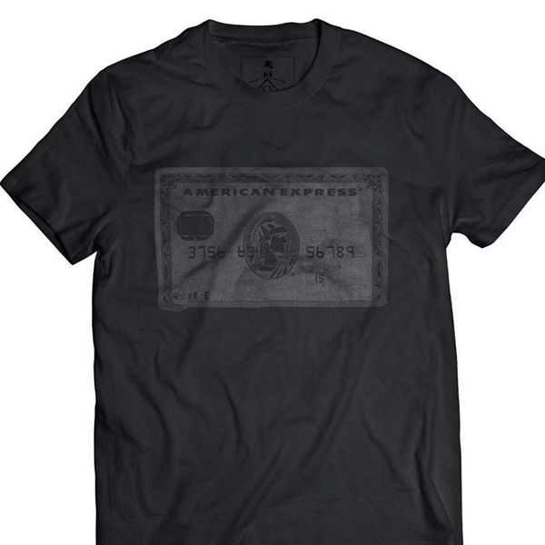 

amex black card street wear fashion graphic t shirt 2018 new men's t shirt