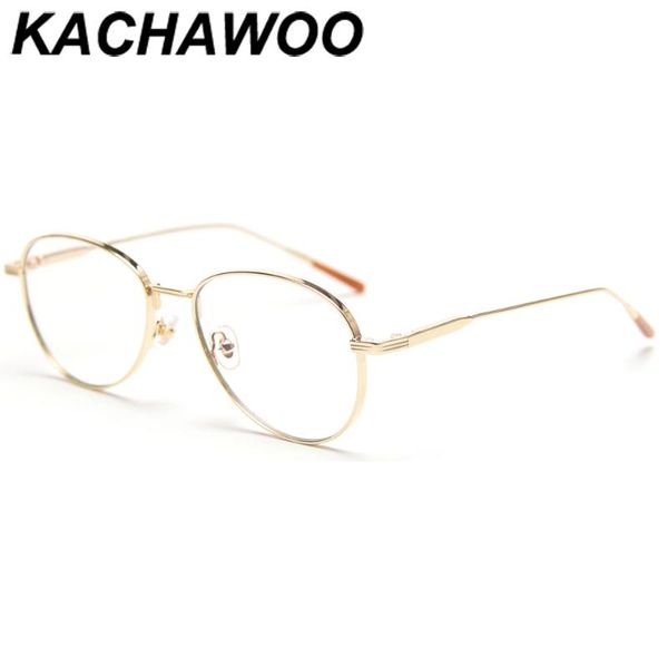 

sunglasses kachawoo anti blue light glasses frame retro gold silver clear lens optical women metal year gift, White;black