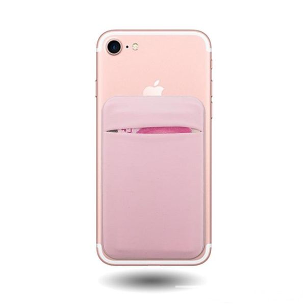 

phone back credit card holder stick on wallet discreet id lycra spandex cards sleeves 3m adhesive gadget for iphone ipad smartphone