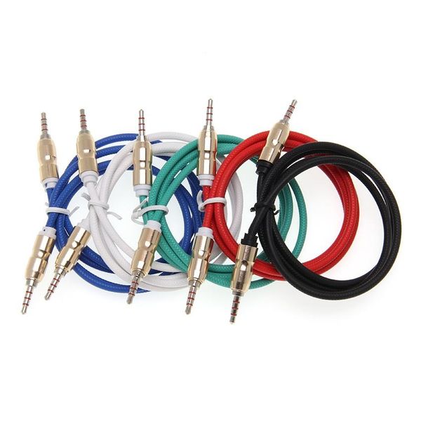 

1m 3.5mm male to male audio auxiliary cable stereo car cord jack for smart phone headphone speaker pc mp3 mp4