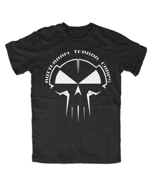 

лето новизны мультфильм футболка rotterdam terror corps schwarz hardstyle gabba hardcore techno фильм рубашка мода классический