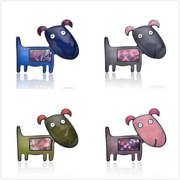 

brooch of enamel brooches for women cartoon cute animals dog brooch classic charm dogs fashion brooches pins jewelry female, Gray