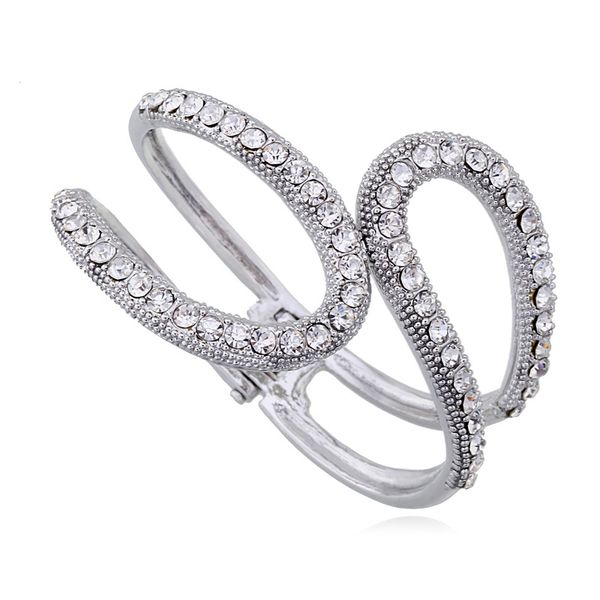 

bangle s and simple drill-studded fashion alloy open bangles for women 2 colour, Black