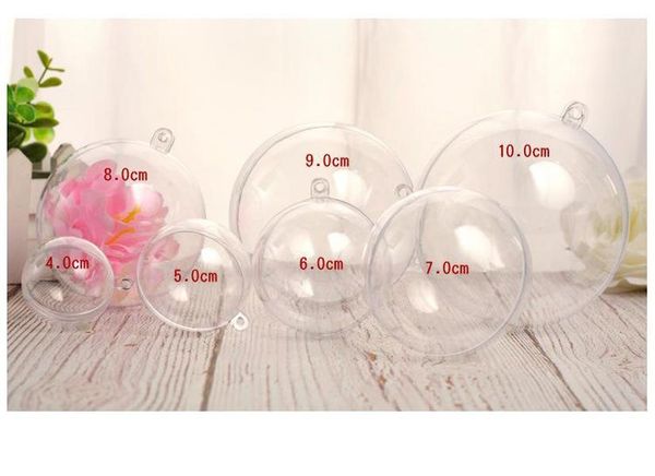 

transparent plastic christmas balls the diameter of 4 cm hollow round ball window christmas tree creative decoration ball