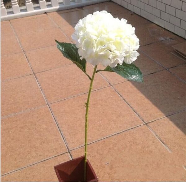 

artificial hydrangea flower 80cm/31.5" fake silk single hydrangeas 6 colors for wedding centerpieces home party decorative flowe