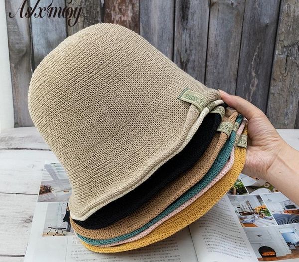 

bucket hat women basin chapeau summer spring plain fisherman caps elegant ladies panama caps bob femme sun hat gorras 2020, Blue;gray