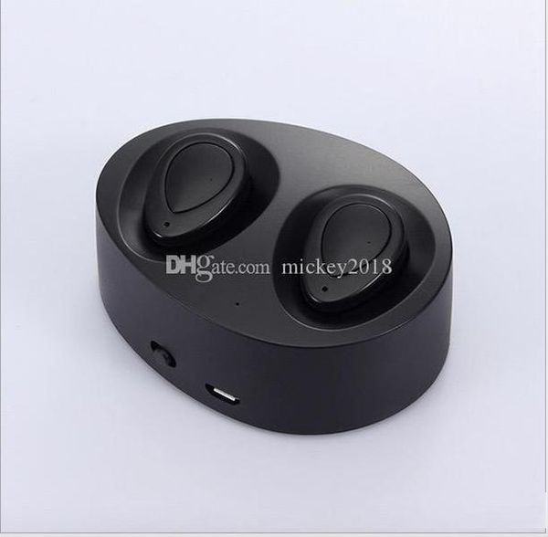 

mini twins k2 true wireless bluetooth stereo headset sport headphone in-ear earphones earbuds earpieces tws with charging socket ship