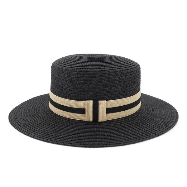 

wide brim hats summer sun hat for women flat straw fashion beach, Blue;gray