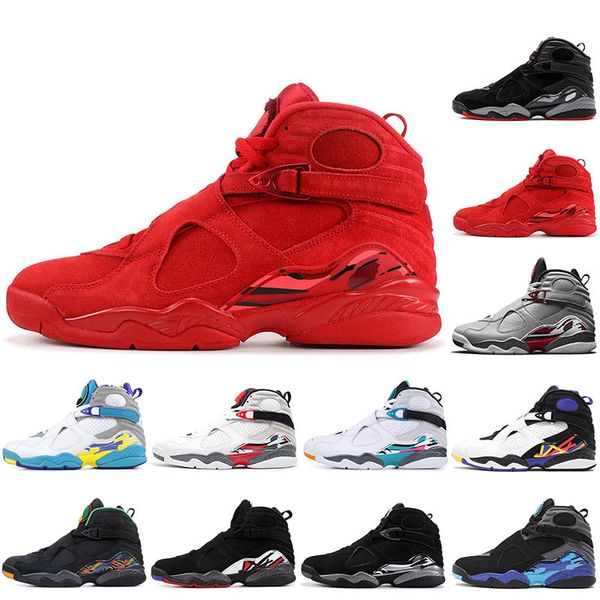 

8 8s mens basketball shoes valentines day aqua white 3m reflective bugs bunny countdown pack south beach jumpman men shoes trainers sneakers