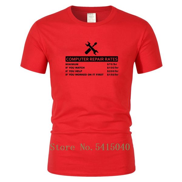 

fix computer funny t shirt 100% cotton men summer o-neck tshirt man computer repair rates t-shirt mans