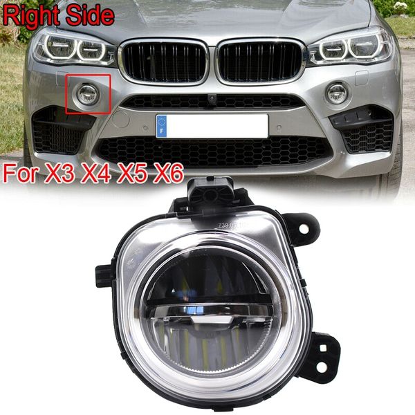 

right side front bumper led fog light lamp drl driving lamp for x3 f25 x4 f26 x5 f15 f85 2014-2020 63177317252