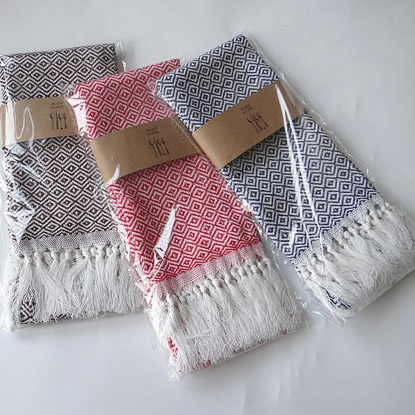 

table napkin 6 pcs/lot cotton tassel kitchen towel absorbent dish towels cleaning cloth napkins on the color random