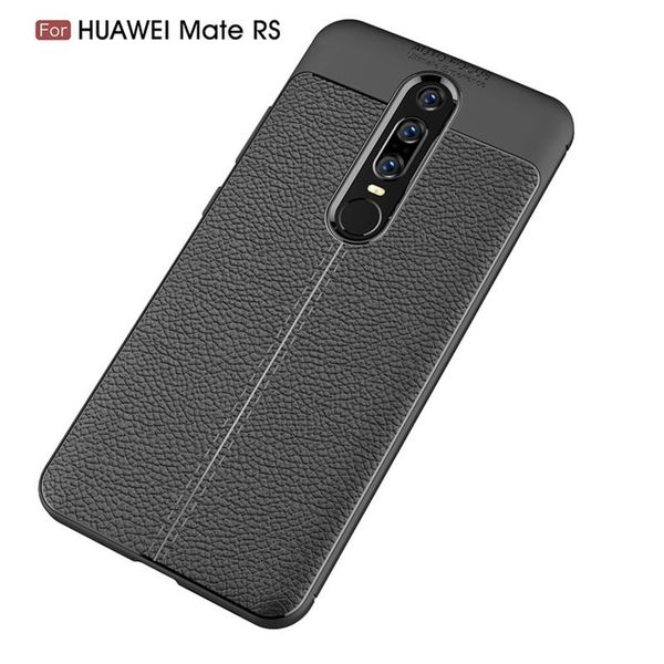 

ultra thin scratch resistant phone case for huawei mate rs litchi pattern soft shockproof absorption soft tpu protection cover