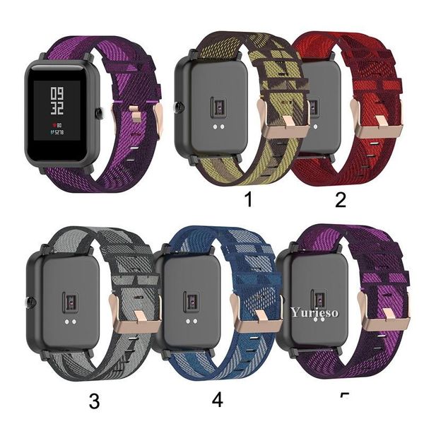 

watch band strap for amazfit bip s 1s gtr 42mm gts bip bip lite canvas replacement quick release accessories 20mm factory wholesale