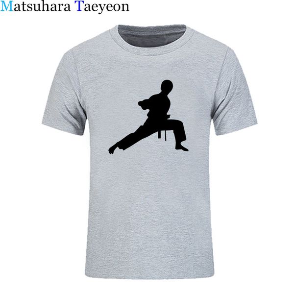 

matsuhara taeyeon men brand short sleeve round collar printing karate kungfu online a man of t - shirt