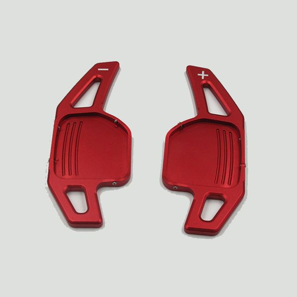 1Set Sports Car Mudança Volante Paddle Shifter apto para Audi A3 A4 A4L A5 A6 A7 A8 Q3 Q5 Q7 TT S3 R8 Preto Prata Vermelho