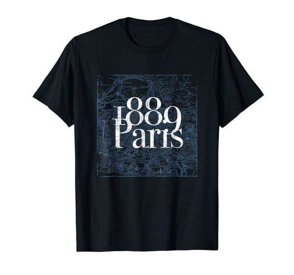 

paris city map vintage t shirt new 2018 cotton short-sleeve t-shirt fashion short sleeve sale 100 % cotton