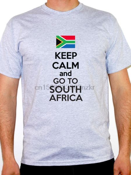 

2020 fashion casual men t-shirt keep calm and go to south africa - african fun novelty themed mens t-shirt
