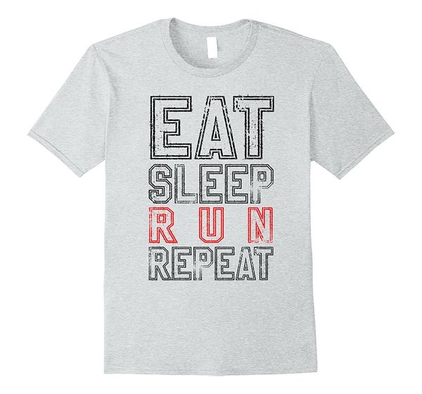 

2019 fashion eat sleep runner repeat shirt cool gift for runners shirt tee shirt