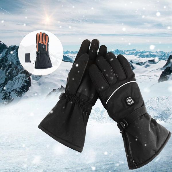 

details about electric battery powered touchscreen winter hand warm heated gloves waterproof, Blue;gray