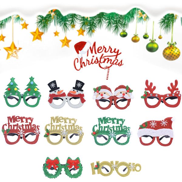 

happy new year christmas glasses 40 styles festival party decoration kids p props glitter eyeglasses frame xmas supplies