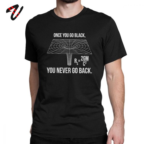 

наука tshirt как только вы black black hole уравнение t-shirt мужчины юмор инженер астрономия физика 100% хлопок футболки swag tops