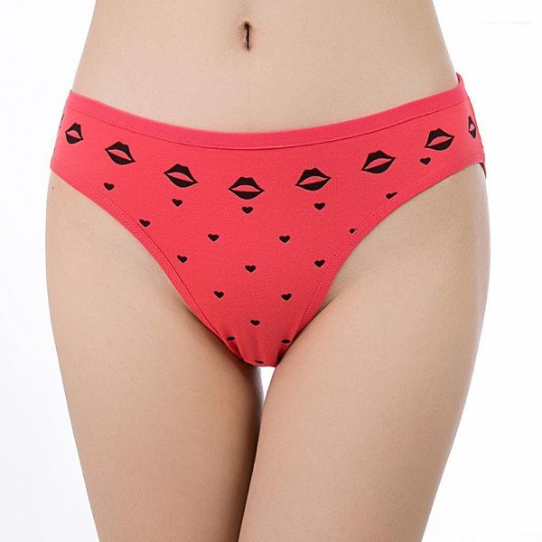 

underwear womens casual mid waist breathable female clothing multi color panties womens everyday comfortable briefs designer print, Black;pink