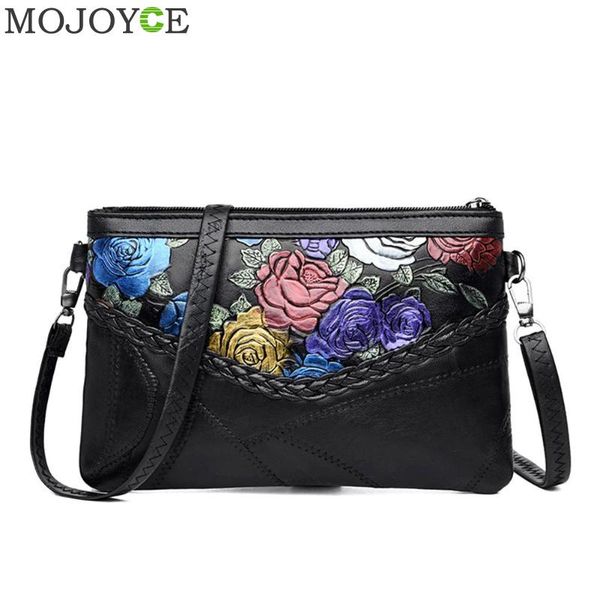 

2020 fashion flower leather crossbody shoulder bags clutch bag women messenger bags leather handbag ladies girl