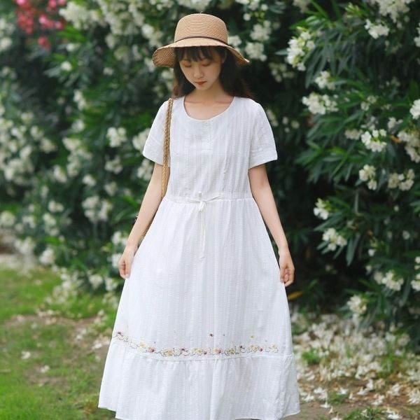

women's long skirt 2019 hipster korean style new student white artistic fairy dress summer s27385 dress skirtskirt skirts nvsvx, Black;gray
