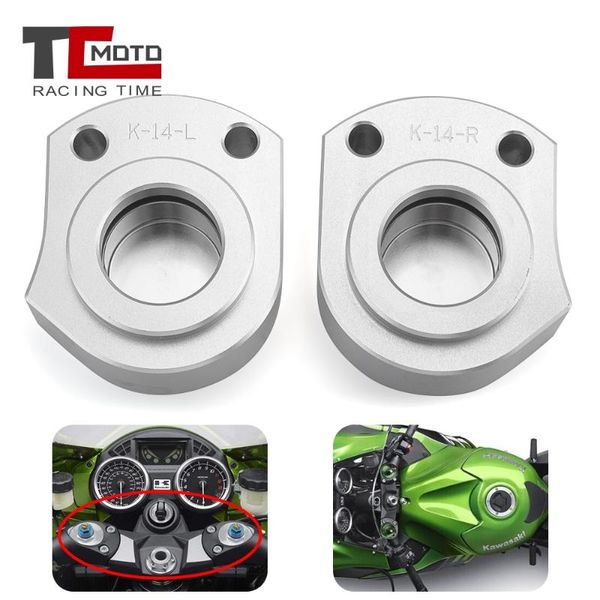 

motorcycle cnc handlebar riser clamp height up adapter for ninja zx-14r zx14r zx 14r abs 2006-2020 ninja zzr 1400 08-11