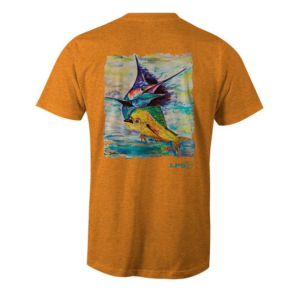 

lpg apparel co. sailing mahi billfish sailfish fishing tee t-shirt made in usa male female tee shirt