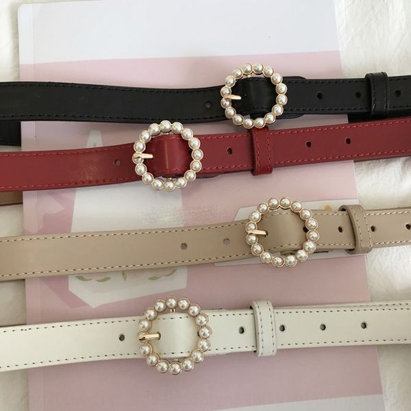 

wanlian new fashion all-match pearl waist round coat wanlian new women's fashion all-match pearl belt waist belt women's rounddres, Black;brown