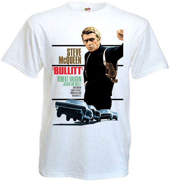 

bullit t shirt white all sizes summer short sleeves t-shirt fashion new design cotton male tee shirt designing