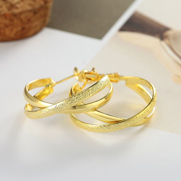 

european and american cross-border wishing retro fashion star explosion wild earrings frosted, Golden;silver