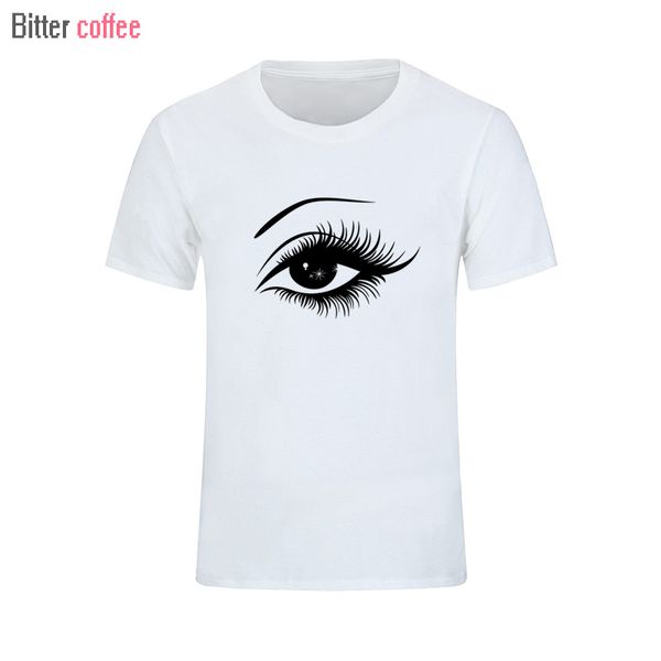 

2018 new funny tee cute t shirts homme eyes girl printing men women 100% cotton cool summer jersey costume t-shirt
