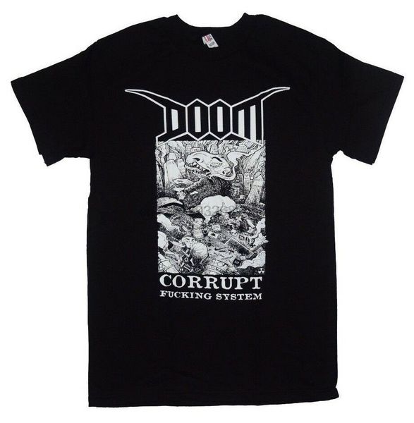 

doom corrupt f system new men t-shirt crust punk grindcore d-beat