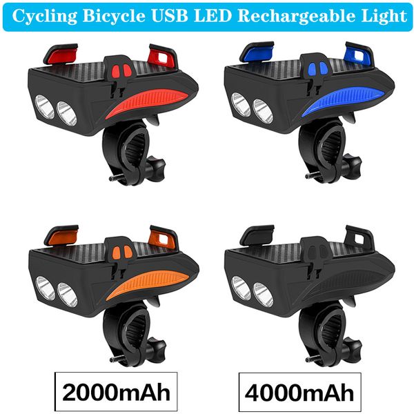

mtb bicycle bike led lighting usb rechargeable front cycling headlight led phone holder battery charging bike bracket