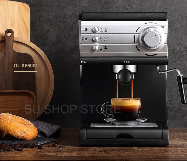 Pompa per espresso da 20 bar Serbatoio dell'acqua da 1,5 litri Macchina da caffè Macchina da caffè per ufficio a casa Macchina da caffè per ufficio commerciale semiautomatica