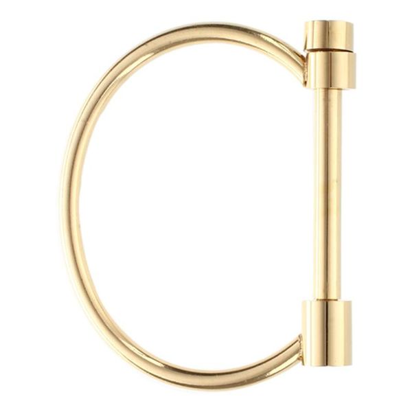 

fashion shackle screw stainless steel bracelets & bangles gold, Black
