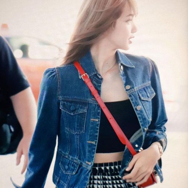 

kpop Korean Celebrity Single-breasted denim jacket women loose Korean short coat wild slim Harajuku turn-down collar jackets