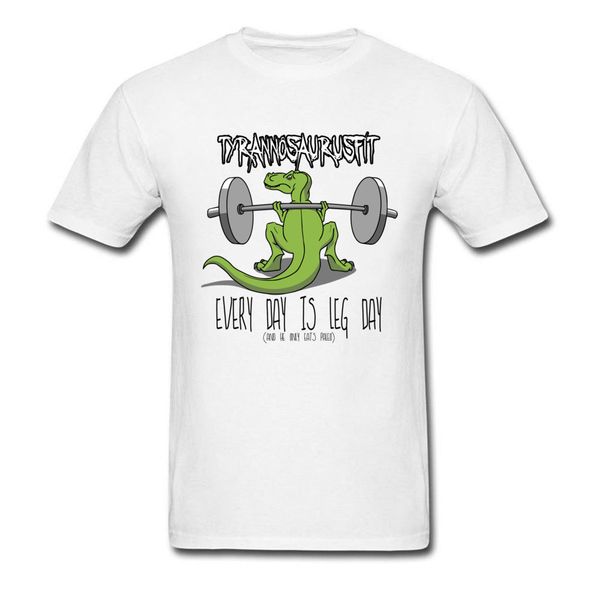 

tyrannosaurus fit t-shirt men funny cartoon tshirt t-rex workout cotton white tees custom clothing dinosaur print