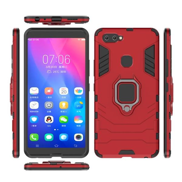 

2 in 1 armor shockproof case for vivo x20 plus cover with magnetic car phone holder and finger ringkickstand
